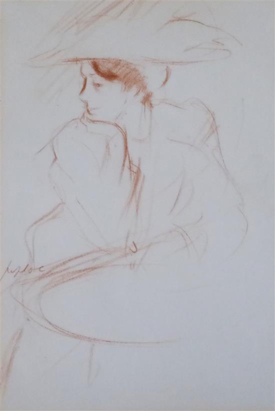 Samuel John Peploe (1871-1935) The Winged Hat 10.25 x 17in.